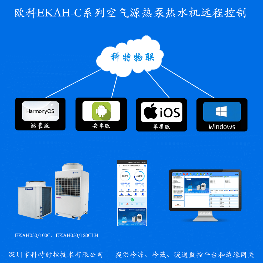 欧科EKAH-C系列空气源热泵热水机远程控制网关产品图