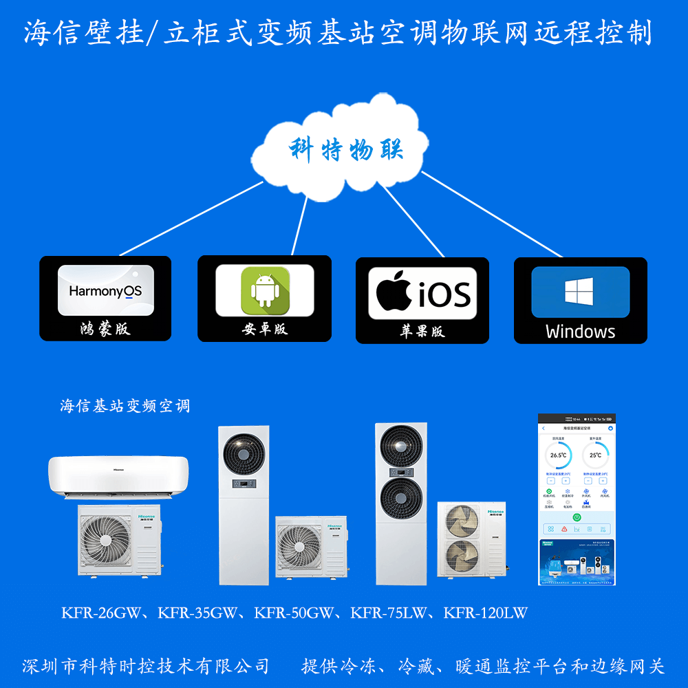 海信变频基站空调手机APP+电脑集中远程控制