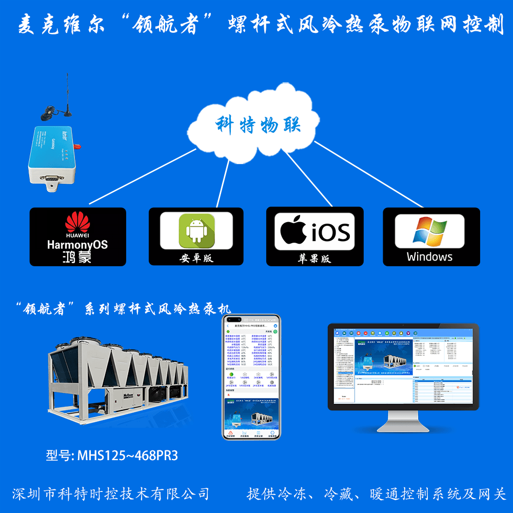 麦克维尔“领航者”螺杆式风冷热泵手机远程控制远程控制网关产品图
