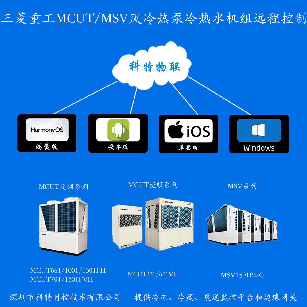 三菱重工风冷热泵冷热水机组远程控制网关