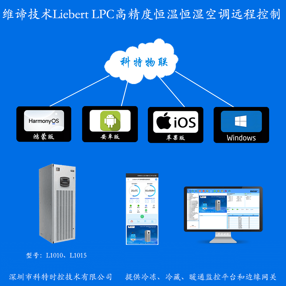 维谛技术Liebert LPC高精度恒温恒湿空调手机APP控制+本地部署电脑群控